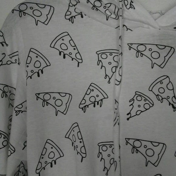 3/30 NWT PIZZA Long Sleeved Hoodie Tee Shirt Size L - Picture 3 of 6
